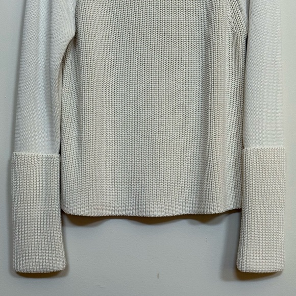 La Ligne Blackberry Long Sleeve Ribbed Knit Sweater in Cream Ivory Size Small - Picture 5 of 9